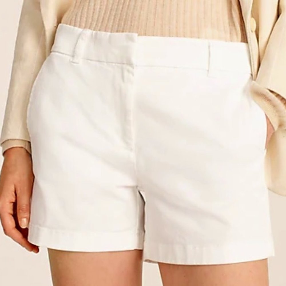 J Crew white chino shorts